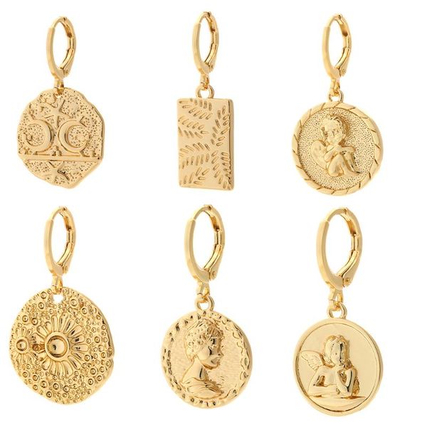 hoop & huggie angel earrings cubic zircon coin pendant dangle gold copper ear rings party female gift korean fashion 2021, Golden;silver
hoop & huggie angel earrings cubic zircon coin pendant dangle gold copper ear rings party female gift korean fashion 2021, Golden;silver