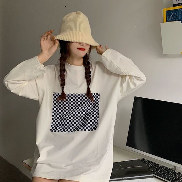 2021 new autumn college style sweatshirt plaid print loose women's falling shoulder long sleeve fashion simple xgcn, Black
2021 new autumn college style sweatshirt plaid print loose women's falling shoulder long sleeve fashion simple xgcn, Black