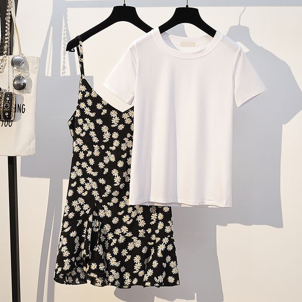 plus size l-5xl female daisy dressed in two pieces white set t-shirt and floral spaghetti dress 2021 new summer sweet beautiful beach wh, Black;gray
plus size l-5xl female daisy dressed in two pieces white set t-shirt and floral spaghetti dress 2021 new summer sweet beautiful beach wh, Black;gray