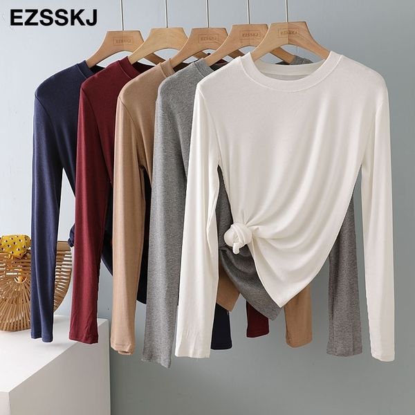 autumn winter bottom cotton long sleeve o-neck t shirt women long sleeve casual basic t shirt solid color tee female 210315, White
autumn winter bottom cotton long sleeve o-neck t shirt women long sleeve casual basic t shirt solid color tee female 210315, White