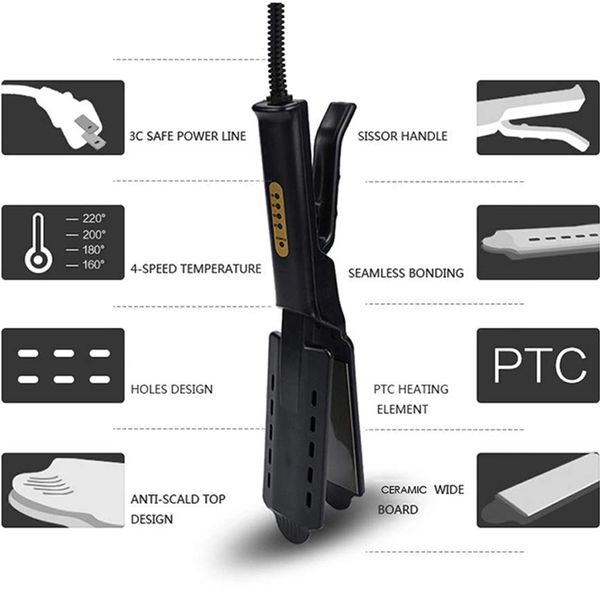 professional steam hair straightener four-gear flat iron ceramic tourmaline ionic flat iron hair straightener women widen panel
professional steam hair straightener four-gear flat iron ceramic tourmaline ionic flat iron hair straightener women widen panel