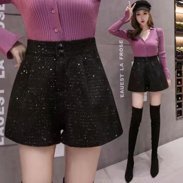 women's shorts women 2021 autumn winter high waist woolen female wide leg loose ladies casual all-match feminino x647, White;black
women's shorts women 2021 autumn winter high waist woolen female wide leg loose ladies casual all-match feminino x647, White;black