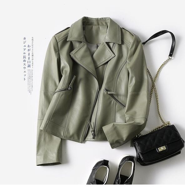 women's leather & faux genuine jacket women spring 2021 100% sheepskin coat female motorcycle coats and jackets chaqueta cuero mujer pp, Black
women's leather & faux genuine jacket women spring 2021 100% sheepskin coat female motorcycle coats and jackets chaqueta cuero mujer pp, Black