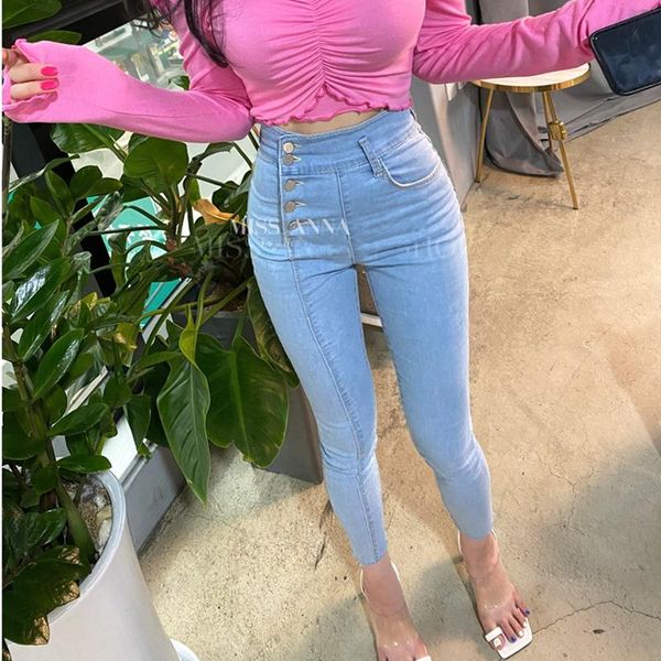 women's jeans pencil korean denim trousers streetwear high waist plus size women spring vintage 2021 autumn stretch elastic pants, Blue
women's jeans pencil korean denim trousers streetwear high waist plus size women spring vintage 2021 autumn stretch elastic pants, Blue