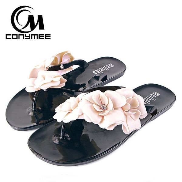 slippers big size sandalias zapatos mujer, Black