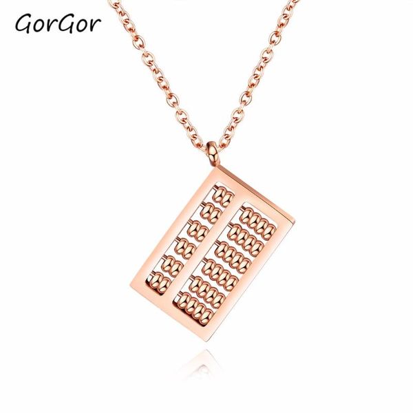 pendant necklaces gorgor fashion style exquise abacus necklace rose gold plated short choker titanium steel women accessories 1538, Silver
pendant necklaces gorgor fashion style exquise abacus necklace rose gold plated short choker titanium steel women accessories 1538, Silver