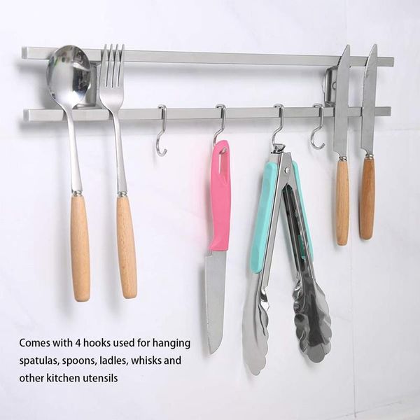 hooks & rails netic knife rack 12inch strips wall-mounted holder stainless steel with 4 removable (30cm
hooks & rails netic knife rack 12inch strips wall-mounted holder stainless steel with 4 removable (30cm