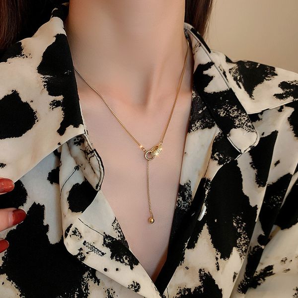 amulet pendants geometric diamond inlaid double ring necklace female french light luxury minority flash fashion net red clavicle chain perso, Golden;silver
amulet pendants geometric diamond inlaid double ring necklace female french light luxury minority flash fashion net red clavicle chain perso, Golden;silver