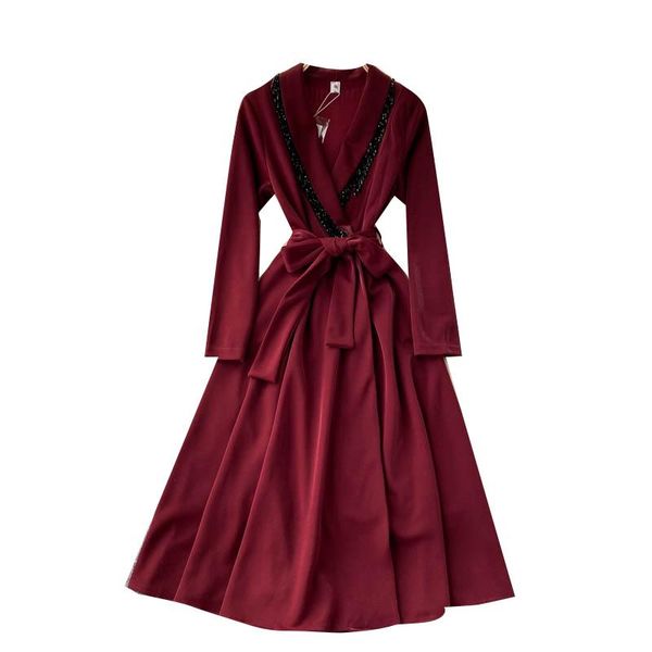 casual dresses autumn office lady notched collar tassel midi dress women blue/black/red slim a-line vestidos with belt ol 2021 fashion robe, Black;gray
casual dresses autumn office lady notched collar tassel midi dress women blue/black/red slim a-line vestidos with belt ol 2021 fashion robe, Black;gray