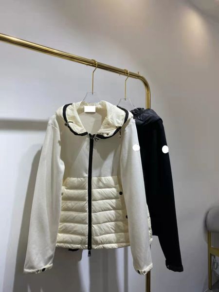 luxury french women's down jacket maya france brand designer jackets zipper knit down stitching hooded collar coat 2 colors, Black
luxury french women's down jacket maya france brand designer jackets zipper knit down stitching hooded collar coat 2 colors, Black