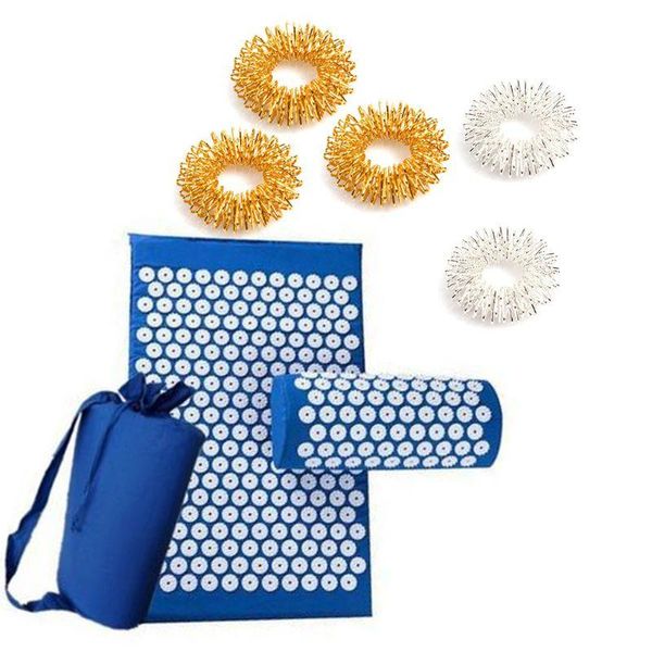 acupressure cushion yoga mat pillow trigger point massager set with finger rings a0ka
acupressure cushion yoga mat pillow trigger point massager set with finger rings a0ka