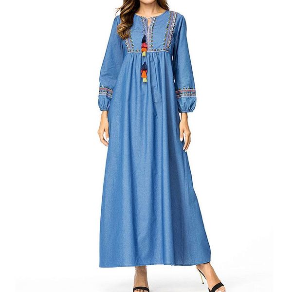 casual dresses denim women long dress summer woman plus size 4xl cotton jeans maxi sleeves female loose blue vintage robe, Black;gray
casual dresses denim women long dress summer woman plus size 4xl cotton jeans maxi sleeves female loose blue vintage robe, Black;gray