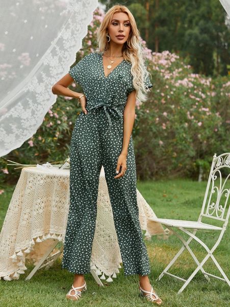 ditsy floral belted jumpsuit f5vq#, White
ditsy floral belted jumpsuit f5vq#, White