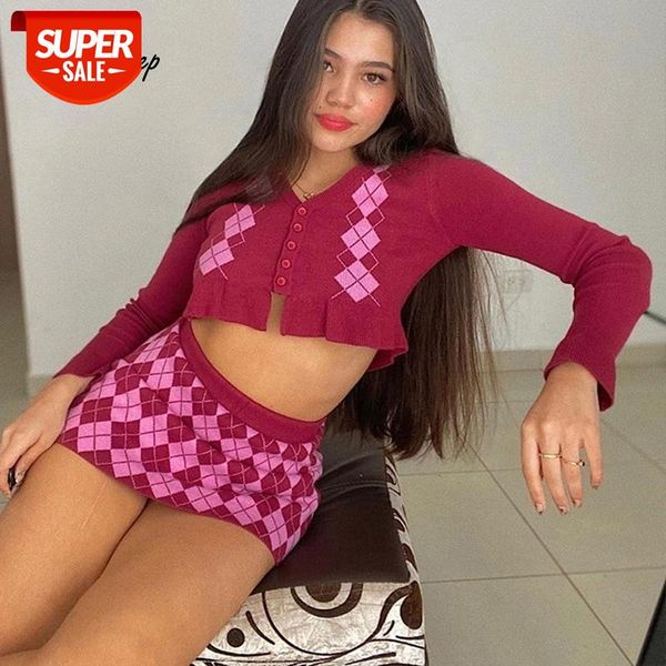 weekeep argyle plaid preppy style knitwear cardigans women streetwear short sweater fall winter ruffle buttons jumpers for girls #2n50, White
weekeep argyle plaid preppy style knitwear cardigans women streetwear short sweater fall winter ruffle buttons jumpers for girls #2n50, White