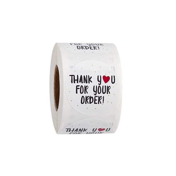 gift wrap 1inch round white "thank you for your order" stickers business label item decoration thank sticker labels 100/500pcs
gift wrap 1inch round white "thank you for your order" stickers business label item decoration thank sticker labels 100/500pcs