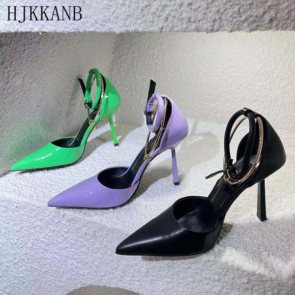 dress shoes metal ring pointed toe super high heel women 2021 fashion all-match design solid color patent leather stilettos lady, Black
dress shoes metal ring pointed toe super high heel women 2021 fashion all-match design solid color patent leather stilettos lady, Black