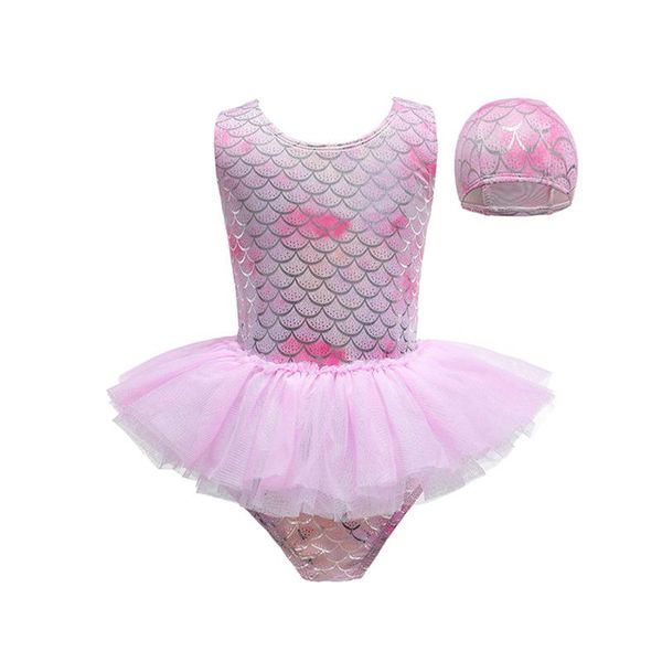 one-piece suits kids girls one piece swimwear round neck sleeveless criss cross at rear fish scale print ruffled mesh swimming suit with hat
one-piece suits kids girls one piece swimwear round neck sleeveless criss cross at rear fish scale print ruffled mesh swimming suit with hat
