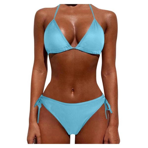 women's swimwear solid bikini women halter swimsuit set push up low waist bathing suits beach wear swimming suit #t1g, White;black
women's swimwear solid bikini women halter swimsuit set push up low waist bathing suits beach wear swimming suit #t1g, White;black