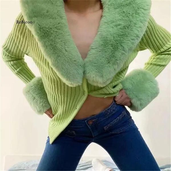 women's knits & tees 4 colors autumn vintage fur collar women sweater elegant single-breasted cardigan female green sweaters mujer, White
women's knits & tees 4 colors autumn vintage fur collar women sweater elegant single-breasted cardigan female green sweaters mujer, White