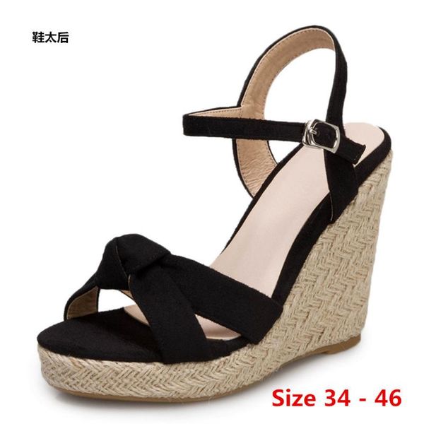 sandals high heel platform female summer wedges women thick bottom shoes wedge open toe women's small big size 34 - 46, Black
sandals high heel platform female summer wedges women thick bottom shoes wedge open toe women's small big size 34 - 46, Black