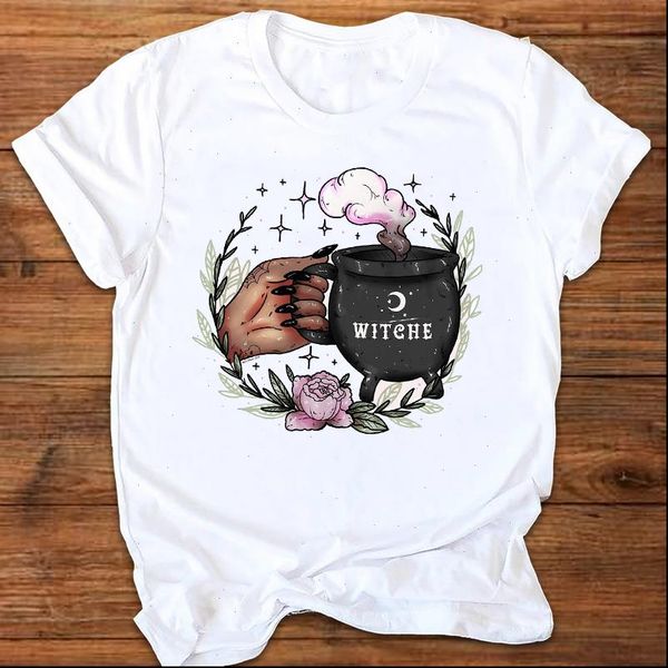 women graphic cartoon witch coffee halloween cute casual printing print clothes lady tees female t shirt womens t shirt, White
women graphic cartoon witch coffee halloween cute casual printing print clothes lady tees female t shirt womens t shirt, White