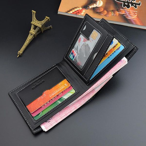 wallets men's wallet solid color slim men pu leather bifold short holders pockets coin purses business purse male, Red;black
wallets men's wallet solid color slim men pu leather bifold short holders pockets coin purses business purse male, Red;black