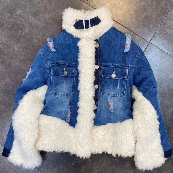 2021 Winter Sleeve Long Neck Breasted Buttons Denim Torn Shredded Skin Female Jacket Ml32 Lkeo, Black;brown
2021 Winter Sleeve Long Neck Breasted Buttons Denim Torn Shredded Skin Female Jacket Ml32 Lkeo, Black;brown