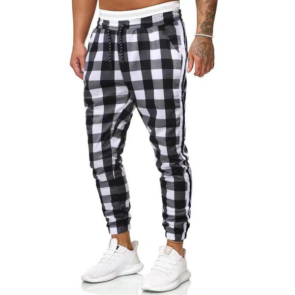 men's pants large size elastic fashion plaid lace-up casual mid-waist belt drawstring loose overalls british style, Black
men's pants large size elastic fashion plaid lace-up casual mid-waist belt drawstring loose overalls british style, Black