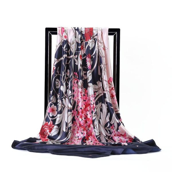 fashion kerchief silk satin hair scarf for women floral print square shawls hijab scarfs female 90*90cm neck scarves for ladies, Blue;gray
fashion kerchief silk satin hair scarf for women floral print square shawls hijab scarfs female 90*90cm neck scarves for ladies, Blue;gray