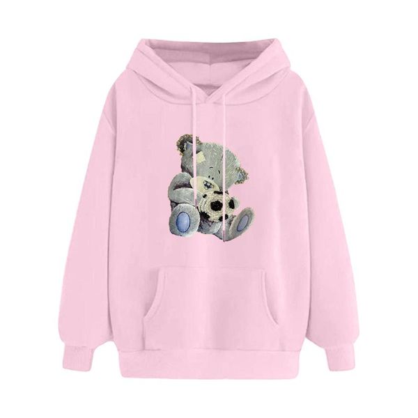 women's hoodies & sweatshirts girl pullover harajuku sportswear little bear prints long sleeve sweatshirt blouse oversized clothes, Black
women's hoodies & sweatshirts girl pullover harajuku sportswear little bear prints long sleeve sweatshirt blouse oversized clothes, Black