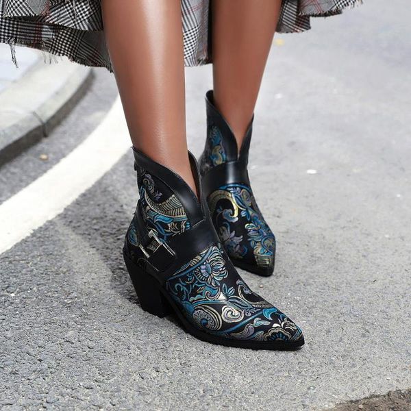 boots women vintage splicing printed ankle for shoes motorcycle booties ladies woman embroider high heels boot, Black
boots women vintage splicing printed ankle for shoes motorcycle booties ladies woman embroider high heels boot, Black