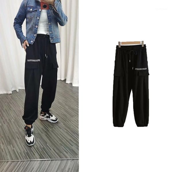 women's pants & capris 2021 autumn slacks for women two-color pocket embroidered sweatpants personality overalls, Black;white
women's pants & capris 2021 autumn slacks for women two-color pocket embroidered sweatpants personality overalls, Black;white