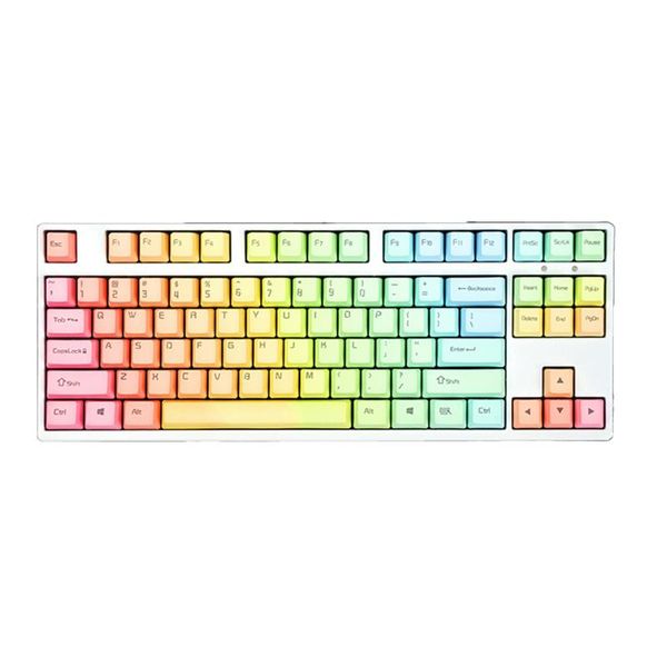 87 keys wired mechanical keyboard e-sports gaming keyboard for desknotebook pc gamer - white light / rainbow (blue switch)
87 keys wired mechanical keyboard e-sports gaming keyboard for desknotebook pc gamer - white light / rainbow (blue switch)