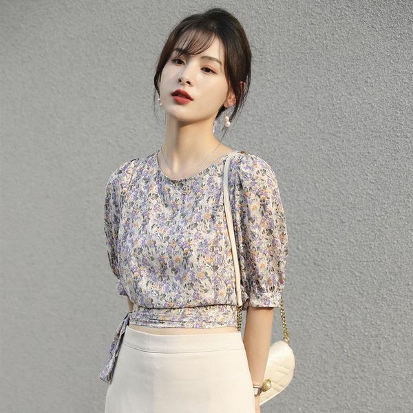 women's blouses & shirts summer bind charge show thin waist broken beautiful design feeling shirt retro brief paragraph chiffon blouse, White
women's blouses & shirts summer bind charge show thin waist broken beautiful design feeling shirt retro brief paragraph chiffon blouse, White