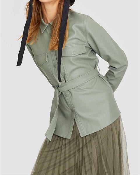 women's leather & faux chaquetas de cuero mujer 2021 section jacket loose locomotive chaqueta lapel belt, Black
women's leather & faux chaquetas de cuero mujer 2021 section jacket loose locomotive chaqueta lapel belt, Black