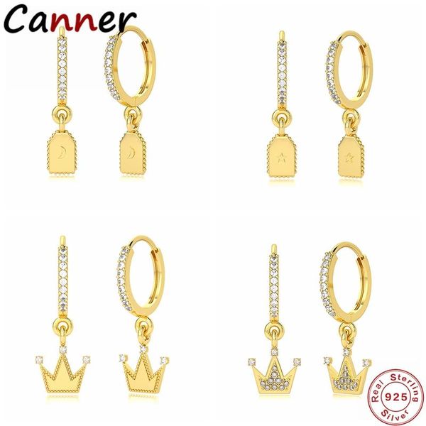 hoop & huggie canner s925 sterling silver shiny zircon moon/star/crown earrings charming for women wedding gift korean jewelry, Golden;silver
hoop & huggie canner s925 sterling silver shiny zircon moon/star/crown earrings charming for women wedding gift korean jewelry, Golden;silver