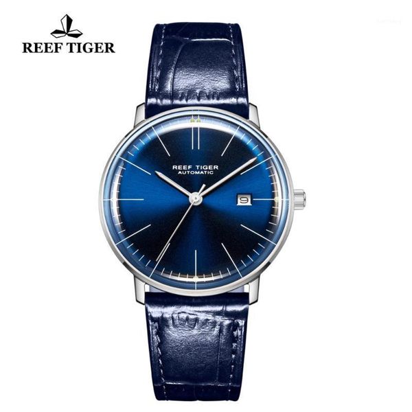 reef tiger/rt brand casual watches all blue ultra thin watch for men analog automatic date rga8215 wristwatches, Slivery;brown
reef tiger/rt brand casual watches all blue ultra thin watch for men analog automatic date rga8215 wristwatches, Slivery;brown