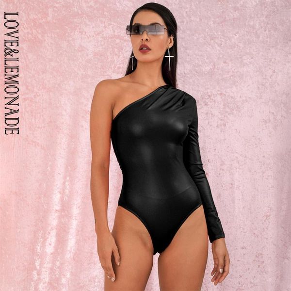 women's jumpsuits & rompers love&lemonade black one-shoulder long-sleeved slim-fit elastic matte pu bodysuit lm82055 autumn/winter, Black;white
women's jumpsuits & rompers love&lemonade black one-shoulder long-sleeved slim-fit elastic matte pu bodysuit lm82055 autumn/winter, Black;white