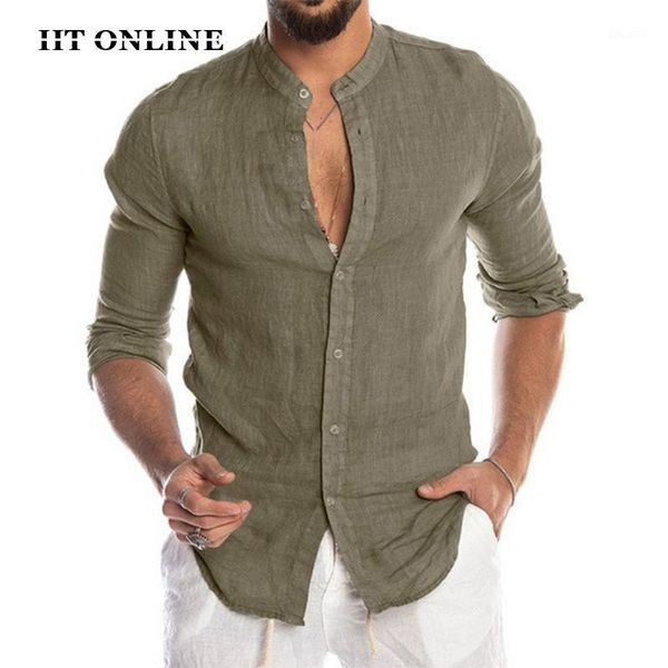 men's casual shirts 2021 blouse cotton linen shirt men long sleeve loose spring summer handsome brand clothing, White;black
men's casual shirts 2021 blouse cotton linen shirt men long sleeve loose spring summer handsome brand clothing, White;black