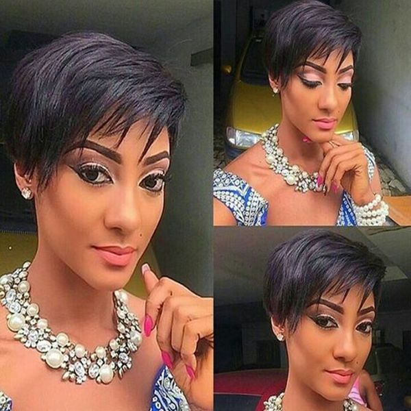 short natural straight pixie cut peruvian remy human hair capless wig for women full machine none lace front black wigs, Black;brown
short natural straight pixie cut peruvian remy human hair capless wig for women full machine none lace front black wigs, Black;brown