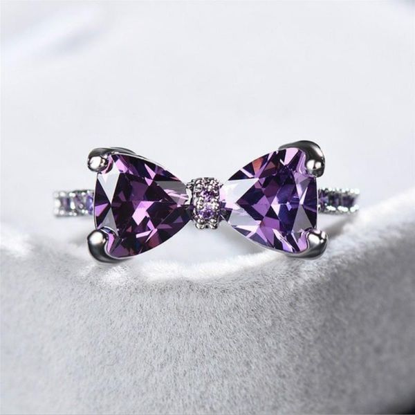 cluster rings purple bowknot zircon alloy ring woman summer fashion princess noble accessories banquet jewelry gift girl, Golden;silver
cluster rings purple bowknot zircon alloy ring woman summer fashion princess noble accessories banquet jewelry gift girl, Golden;silver