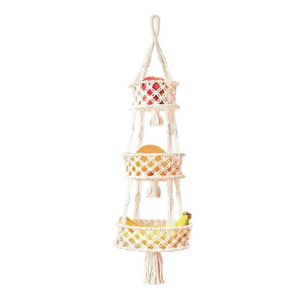 storage baskets 3 tier hanging fruit basket bohemia handmade cotton rope woven art decoration home gardening flower pot holder
storage baskets 3 tier hanging fruit basket bohemia handmade cotton rope woven art decoration home gardening flower pot holder