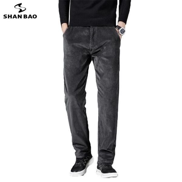 shan bao corduroy comfortable cotton men's straight casual pants autumn winter brand clothing classic embroidery trousers 211119, Black
shan bao corduroy comfortable cotton men's straight casual pants autumn winter brand clothing classic embroidery trousers 211119, Black