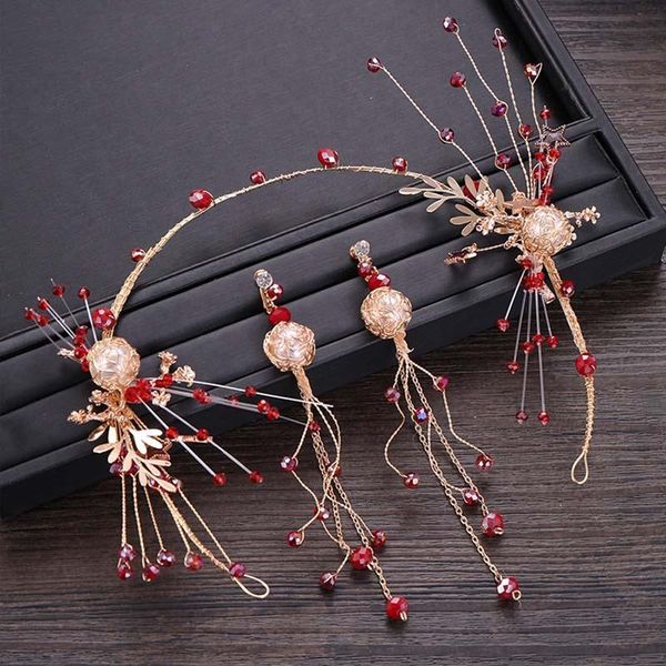 wedding jewelry sets exquisite imitation pearl crystal hairhoop with long tassels earrings fairy charming tiara hair accessories, Slivery;golden
wedding jewelry sets exquisite imitation pearl crystal hairhoop with long tassels earrings fairy charming tiara hair accessories, Slivery;golden