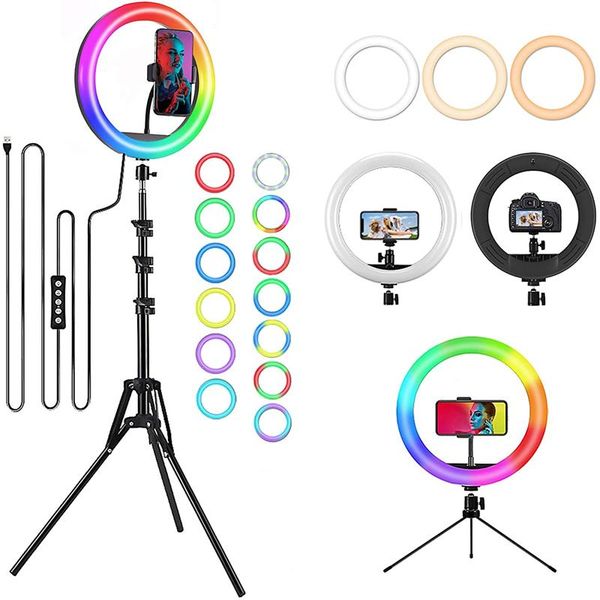 flash heads 10'' rgb selfie ring light pography lighting led ringlight with mobile stand for makeup live stream tik tok video reco
flash heads 10'' rgb selfie ring light pography lighting led ringlight with mobile stand for makeup live stream tik tok video reco