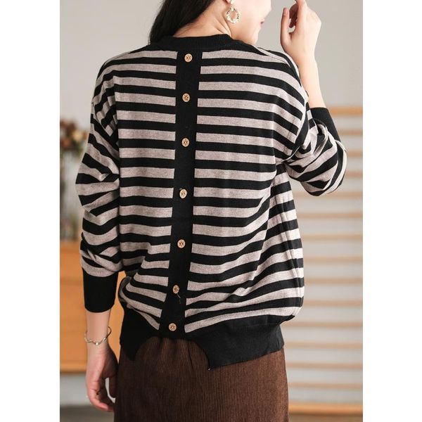 women's sweaters spring/autumn sweater fashion casual long sleeve o-neck stripe slim stretch cotton pullover houthion, White;black
women's sweaters spring/autumn sweater fashion casual long sleeve o-neck stripe slim stretch cotton pullover houthion, White;black
