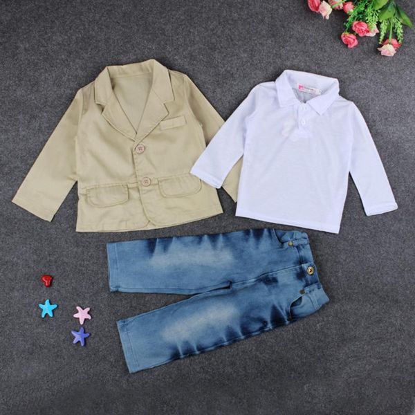 casual toddler boy clothes sets casual children gentleman breathable spring autumn suit fashion jacket shirt denim pants, White
casual toddler boy clothes sets casual children gentleman breathable spring autumn suit fashion jacket shirt denim pants, White