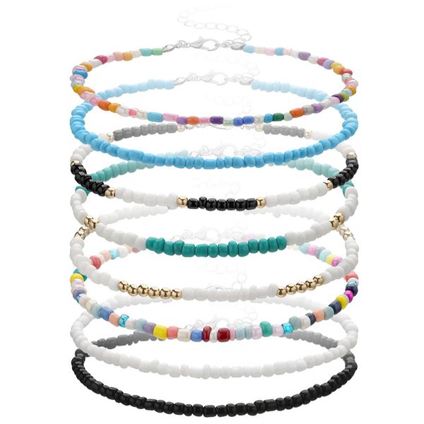 1 pc handmade beaded anklet seed bead adjustable colorful ankle bracelet on the leg foot trendy jewelry for women men 21.5cm, Red;blue
1 pc handmade beaded anklet seed bead adjustable colorful ankle bracelet on the leg foot trendy jewelry for women men 21.5cm, Red;blue