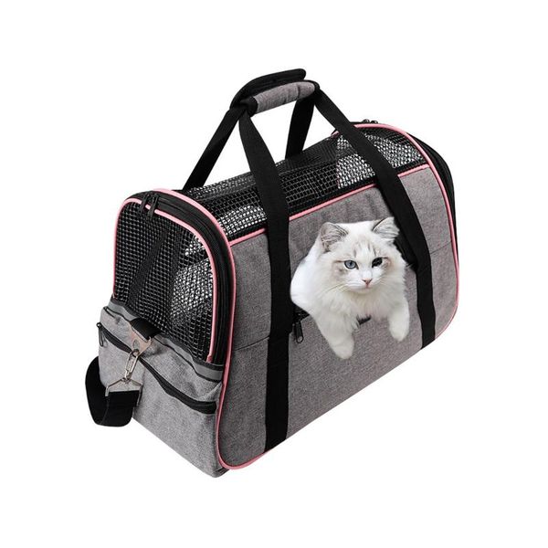 breathable dogs outdoor carrier pet bag canvas handbag accessories foldable sleeping travel zipper portable waterproof mesh