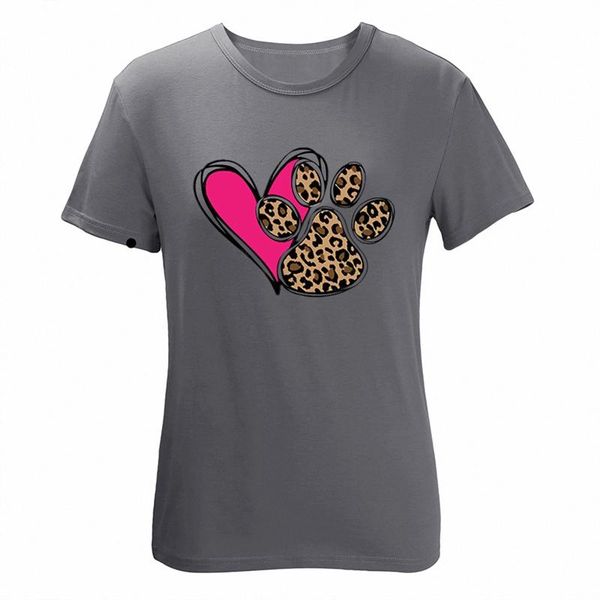 women's t-shirt fashion casual valentine's day love leopard print short sleeve top, White
women's t-shirt fashion casual valentine's day love leopard print short sleeve top, White